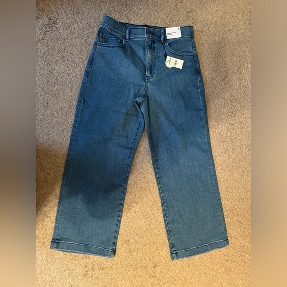 EXPRESS Cropped Wide Leg High Rise Stretch size 6 NWT - Picture 1 of 7